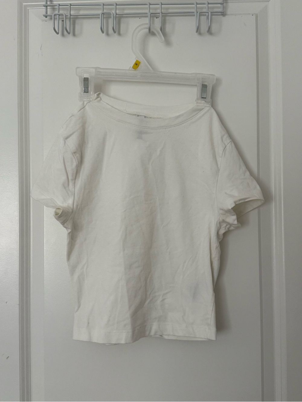 White Women's Crew Neck Fitted Tee